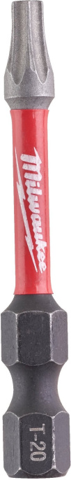 Бита Milwaukee Shockwave TX20 50мм 10шт (4932430877) (для использования с ударными шуруповертами, закаленная лазером, геометрия Shock Zone, конструкционная сталь)