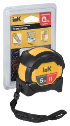  Рулетка строительная IEK Professional TIR10-3-005 дл.полотна 5м изм.шкала в см зацеп двусторонний желтый/черный
