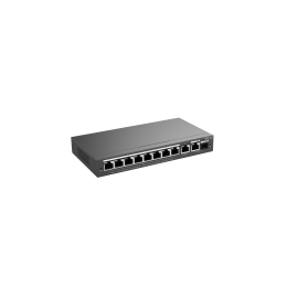 Управляемый облаком коммутатор RUIJIE RG-ES210GS-P 2 уровня 10 портов 10/100/1000BASE-T 8 портов с поддержкой PoE + 2 порта без поддержки PoE 1 комбо порт макс. 120 Вт для PoE, поддерживает Long range PoE