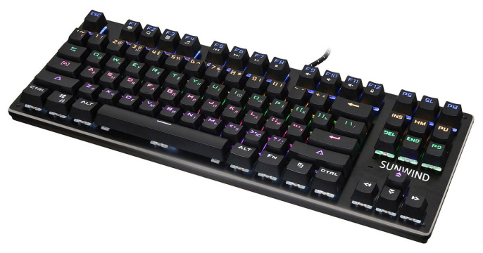 Клавиатура SunWind SW-K900G механическая черный USB Multimedia for gamer LED (1422332) кабель 1.8м