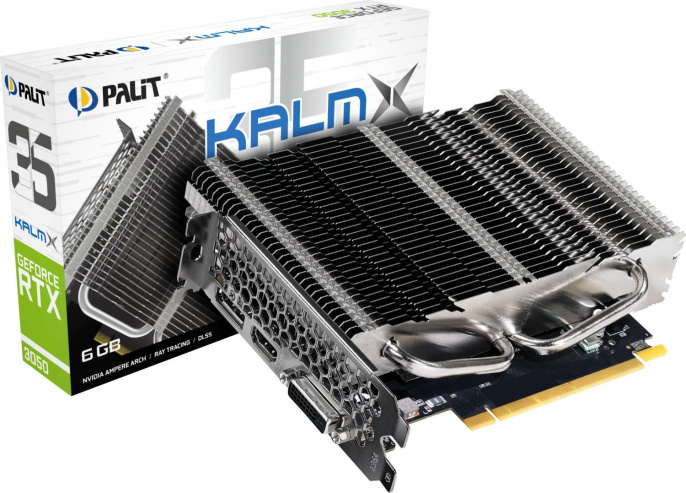 Видеокарта Palit RTX3050 KALMX 6GB GDDR6 96bit DVI HDMI DP NE63050018JE-1070H