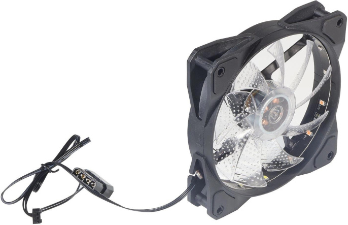 OKLICK Вентилятор Оклик OG-CF120RGB2-BK RGB 120х120x25 черный 3-pin 4-pin Molex упак.:1шт Ret