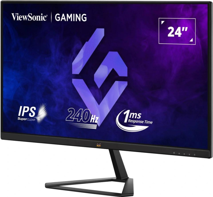 23.8" Монитор ViewSonic VX2479A-HD-PRO, 1920x1080, IPS, 240Гц, 2хHDMI, 1хDP, черный