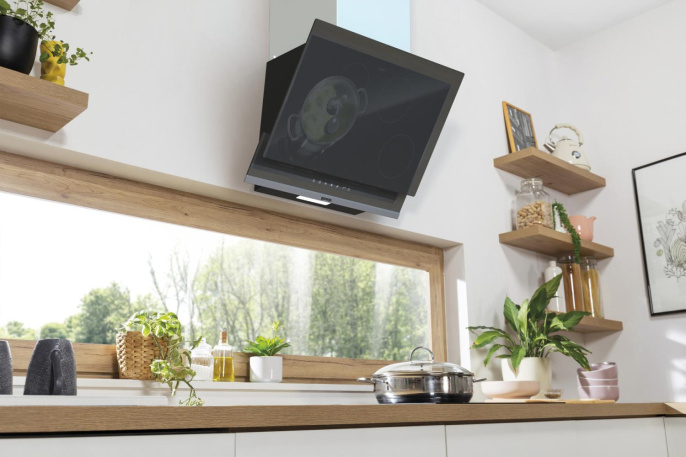 Вытяжка каминная Gorenje WHI649X21P черный управление: сенсорное 1 мотор