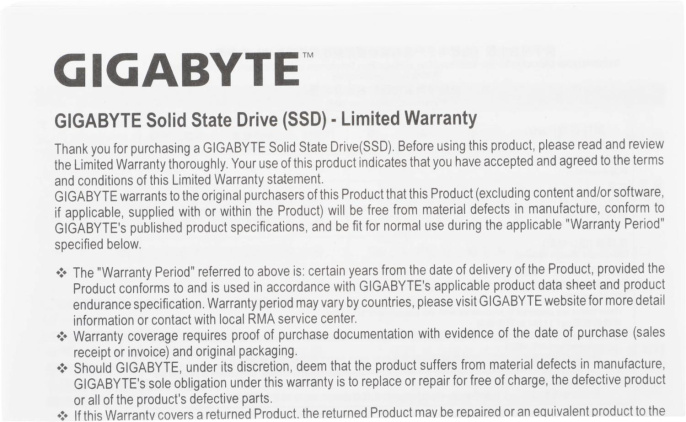 Накопитель SSD Gigabyte PCIe 4.0 x4 1000GB G440E1TB 4000E M.2 2280