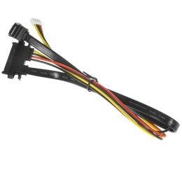 Cablexpert Кабель питания SATA CC-XH2.54-SATAL-40CM, XH2.54 4pin+Sata угловой / Sata 7+15pin, медн.проводник, 40см, пакет CC-XH2.54-SATAL-40CM