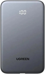 Внешний аккумулятор UGREEN PB526 75161B 20W Power Bank 10000mAh USB-C&USB-A with Built-in Cable USB-C. Цвет: серый космос (75161B_)