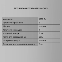 Фен-щетка StarWind SHP8502, 1000Вт, белый и фиолетовый