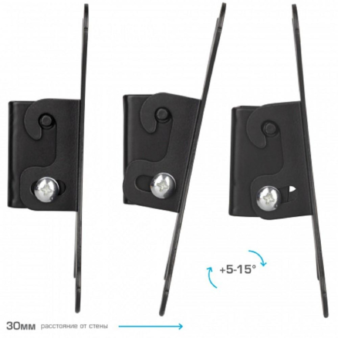 Кронштейн для телевизора Arm Media LCD-02, 15-32", настенный, наклон,  черный [10213]