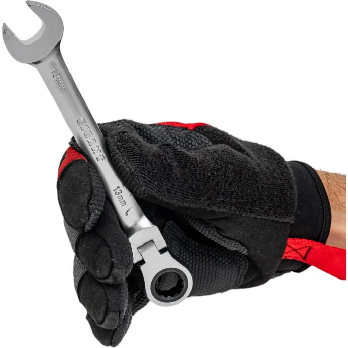 Комбинированный трещоточный шарнирный ключ 13 мм Gigant сталь Cr-V, 72 зуба grf-133