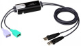 Переключатель ATEN CS62KM-AT электрон., KM, 1 user USB 2 cpu USB, со встр.шнурами USB 2x0.15м+2х1.2м., ~, настол., ~, без OSD, каскад. до 2-х устройств