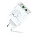 Сетевое зарядное устройство Vention на 2 порта USB A+A QC 3.0 Белый FBAW0-EU