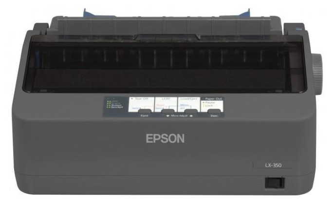 Принтер матричный Epson LX-350 черно-белая печать, A4, черный [c11cc24031/c11cc24032]