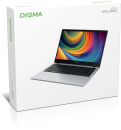 Ноутбук Digma EVE C4801 N-series N100 8Gb SSD256Gb Intel UHD Graphics 14" IPS FHD 1920x1080 Windows 11 Pro silver WiFi BT Cam 5900mAh DN14N1-8CXW01