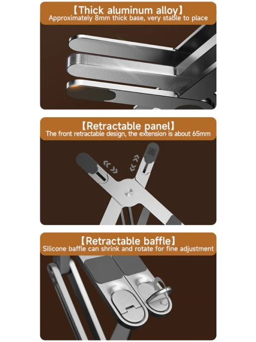 Подставка X CABLETIME CS16S (CT-LS07-AS) для ноутбука с вращением на 360°