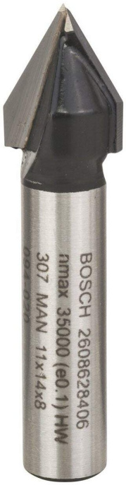 Фреза Bosch Standard for Wood 2.608.628.406 пазовая, обрабатываемый материал: дерево, материал режущей части: карбид вольфрама, рабочая длина: 13.7 мм, рабочий диаметр: 11 мм, диаметр хвостовика: 8 мм