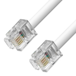 Greenconnect Телефонный шнур удлинитель для аппарата 0.5m GCR-TP6P4C-0.5m, 6P4C джек 6p4c - jack 6p4c белый