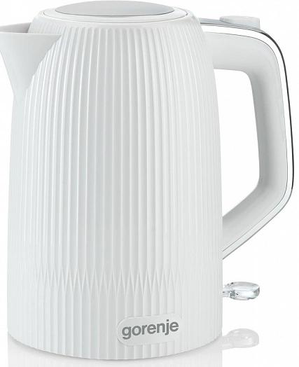 Чайник электрический Gorenje K17DPW 1.7л. 2200Вт белый/серебристый корпус: пластик/металл