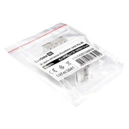 Модуль-вставка Keystone Jack RJ-45 ExeGate KJ-8P8C-U-C6-180SH-Dual (Кат.6, неэкранированная, 180 градусов, со шторками, IDC Krone/110) EX297338RUS