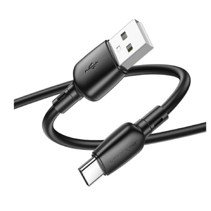 BOROFONE BX93/ USB кабель Type-C/ 1m/ 3A/ Black (B-03155)