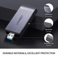 Кардридер мультифункциональный UGREEN CM180 (50541) USB-A 3.0 to TF/SD/CF/MS Multifunction Card Reader Multi-Read. Цвет: серый космос