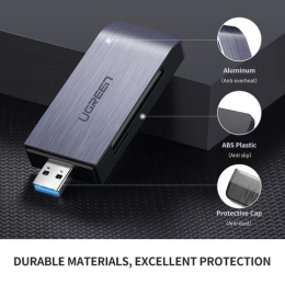 Кардридер мультифункциональный UGREEN CM180 (50541) USB-A 3.0 to TF/SD/CF/MS Multifunction Card Reader Multi-Read. Цвет: серый космос