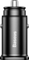 Автомобильное зарядное Baseus CCALL-DS01 Baseus Square metal Car Charger 2 USB 30W Black (BS-C15Q) (индикатор с подсветкой, 2 USB-выхода, 5V/5A, аллюминиевый корпус)