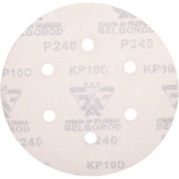 Круг шлифовальный на липучке по дереву/металлу 10 шт. (150 мм; P240; 6 отверстий) Gigant G-1034