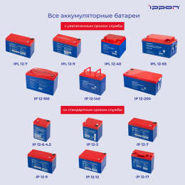 Аккумуляторная батарея Ippon IP6-4.5 для ИБП, 6В, 4.5Ач [769317]