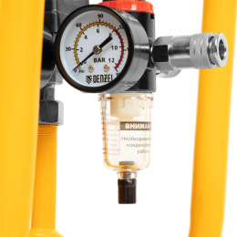 Компрессор поршневой Denzel DLS 2200/50 безмасляный 380л/мин 50л 2200Вт желтый