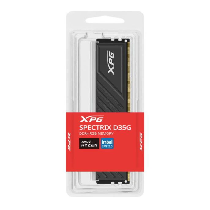 Память DDR4 16GB 3600MHz A-Data AX4U360016G18I-SBKD35G XPG Spectrix D35G RGB RTL Gaming PC4-28800 CL18 DIMM 288-pin 1.35В dual rank с радиатором Ret