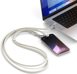 Зарядный кабель - ремень через плечо Satechi OntheGo Crossbody Lanyard Cable 60W. Длина: 1.5м. Цвет: песочный (ST-LOTGLW)