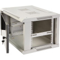 Шкаф коммутационный LanMaster TWT-CBWPG-6U-6X4-GY настенный,  стеклянная передняя дверь,  6U,  600x400 мм