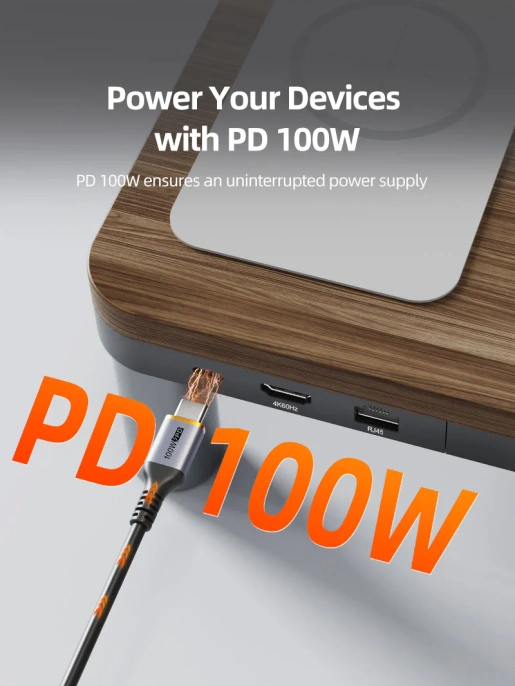 Подставка CABLETIME CSM1G (CT-MRH01-AG) с концентратором 9-в-1