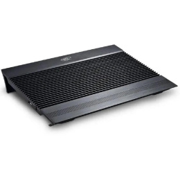 Подставка для охлаждения ноутбука DEEPCOOL N8 BLACK 8шт/кор, до 17", вентилятор 2x140мм, алюминий, черный, 2USB Retail box