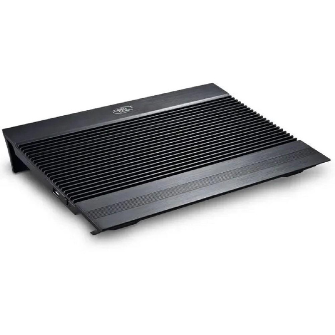 Подставка для охлаждения ноутбука DEEPCOOL N8 BLACK 8шт/кор, до 17", вентилятор 2x140мм, алюминий, черный, 2USB Retail box