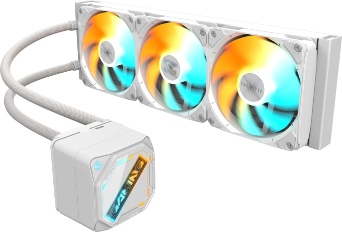 Система водяного охлаждения Gigabyte Gaming 360 ICE ARGB Soc-AM5/AM4/1200/1700/1851 белый 4-pin 13.8-35.8dB Al Ret GP-GIGABYTE GME 360I