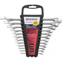 Thorvik W3S12PR Набор ключей гаечных комбинированных серии ARC на держателе, 6-22 мм, 12 предметов