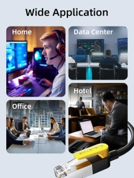 Патч-корд CABLETIME CN70H (CT-CAT7F-PB1) 1 м, FTP Gigabit Ethernet CAT7, желтый+черный