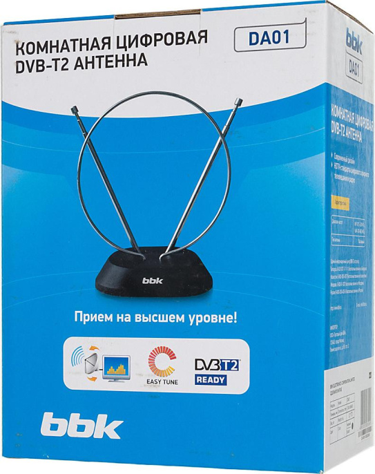 Антенна телевизионная BBK DA01 3дБ пассивная черный (DA01 (B))