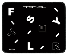 Коврик для мыши A4TECH FStyler FP25 S черный/белый, ткань, 250х200х2мм [fp25 black]