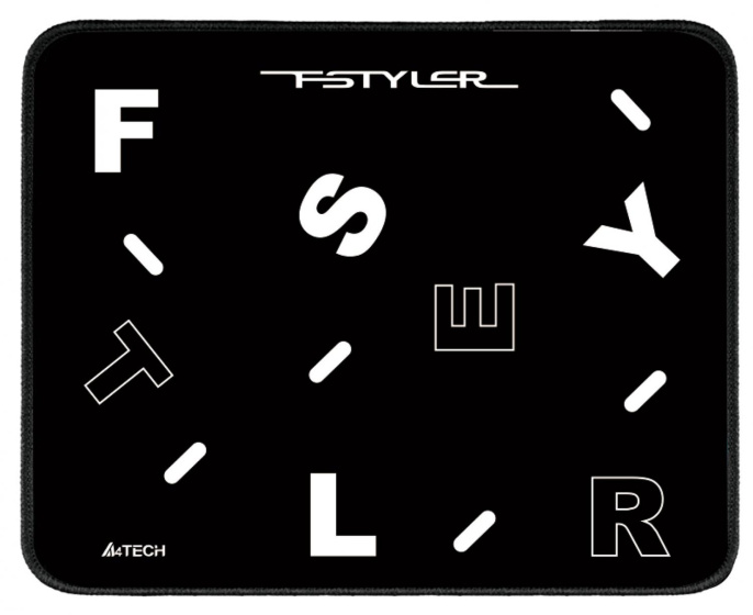 Коврик для мыши A4TECH FStyler FP25 S черный/белый, ткань, 250х200х2мм [fp25 black]