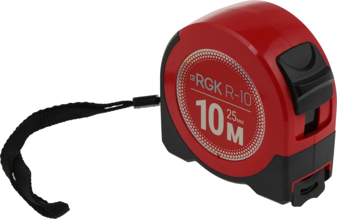 Рулетка строительная RGK R10,  10м x25мм [774918]
