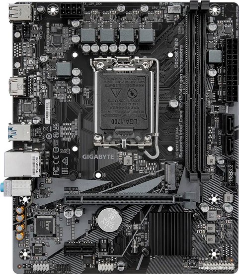 Материнская плата GigaByte H610M K DDR4 rev. 2.0 mATX, 226x185 мм, Intel H610, 2xDDR4 DIMM, 2133-3200МГц, до 64GB, звук 7.1, 2 x SATA 6Gb/s, 1хМ2