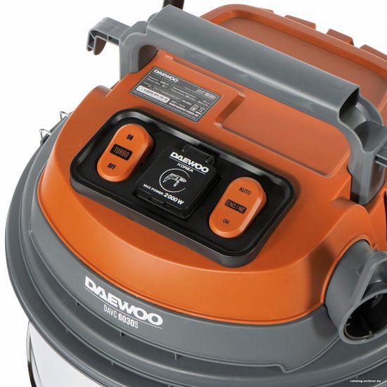 Строительный пылесос Daewoo DAVC 6030S 3200Вт (уборка: сухая/сбор воды/выдув) серебристый