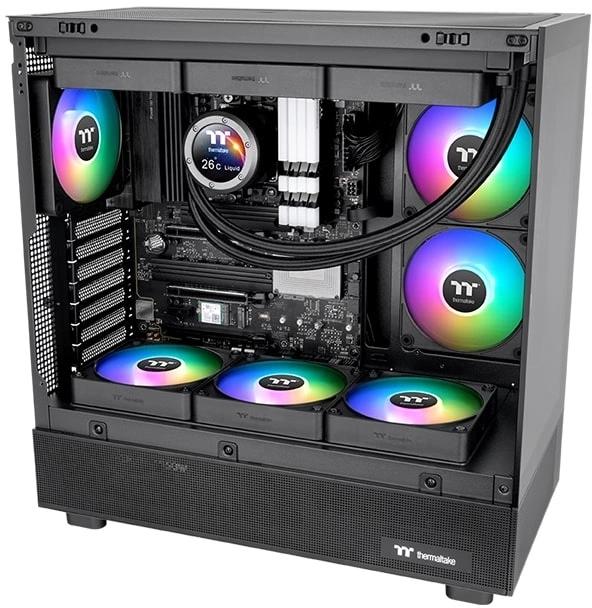 Вентилятор Thermaltake CT120 EX Sync 3шт, 120мм, 4-pin, 2000об/мин, 28.5 дБ, ARGB, черный, Ret [cl-f181-pl12sw-a]