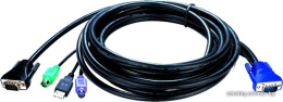 D-Link KVM-403 Кабель для KVM переключателей PS/2+PS/2+USB+VGA15M, 5м