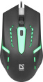 Мышь проводная Defender Hit MB-601, игровая, оптическая, USB, 1200dpi, черный [52601]
