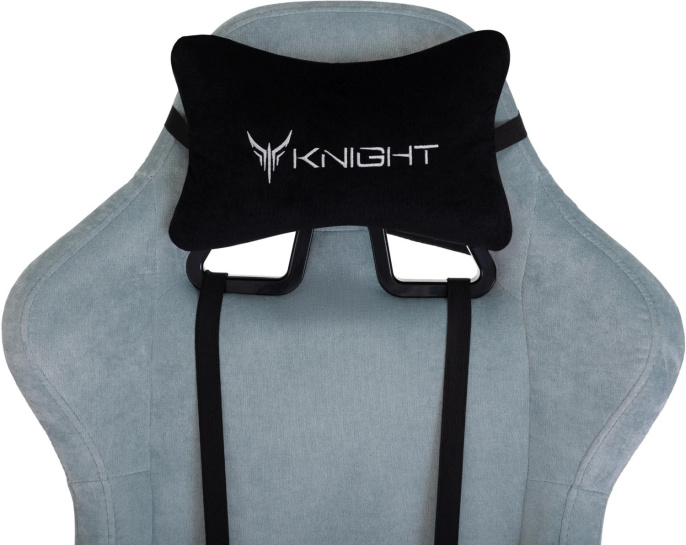 Кресло игровое Knight Terminator серо-голубой Light-28 крестов. металл