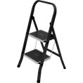 Стремянка Zalger Jet Black 2 широкие ступени, с ковриком, сталь 9910-2